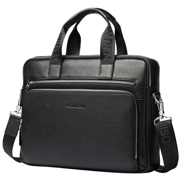 Genuine leather briefcase for men and women with laptop compartment – Niche  Lane