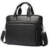 Image of Genuine leather Briefcases 14" Laptop Handbag Men's Business