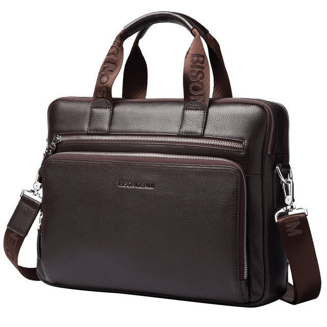 Luufan Men's Leather Bag Men's Briefcases Genuine Leather Laptop Bag 14  Shoulder Messenger Bags For Men Totes Bags For Document - AliExpress